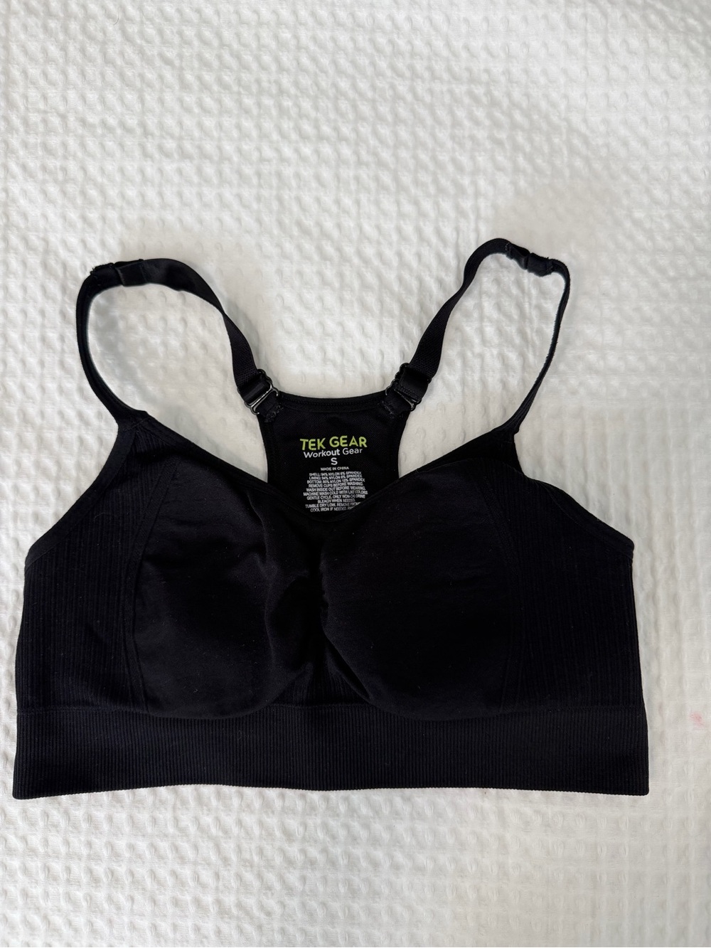tek gear Black Padded Racerback Sports Bra